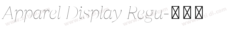 Apparel Display Regu字体转换